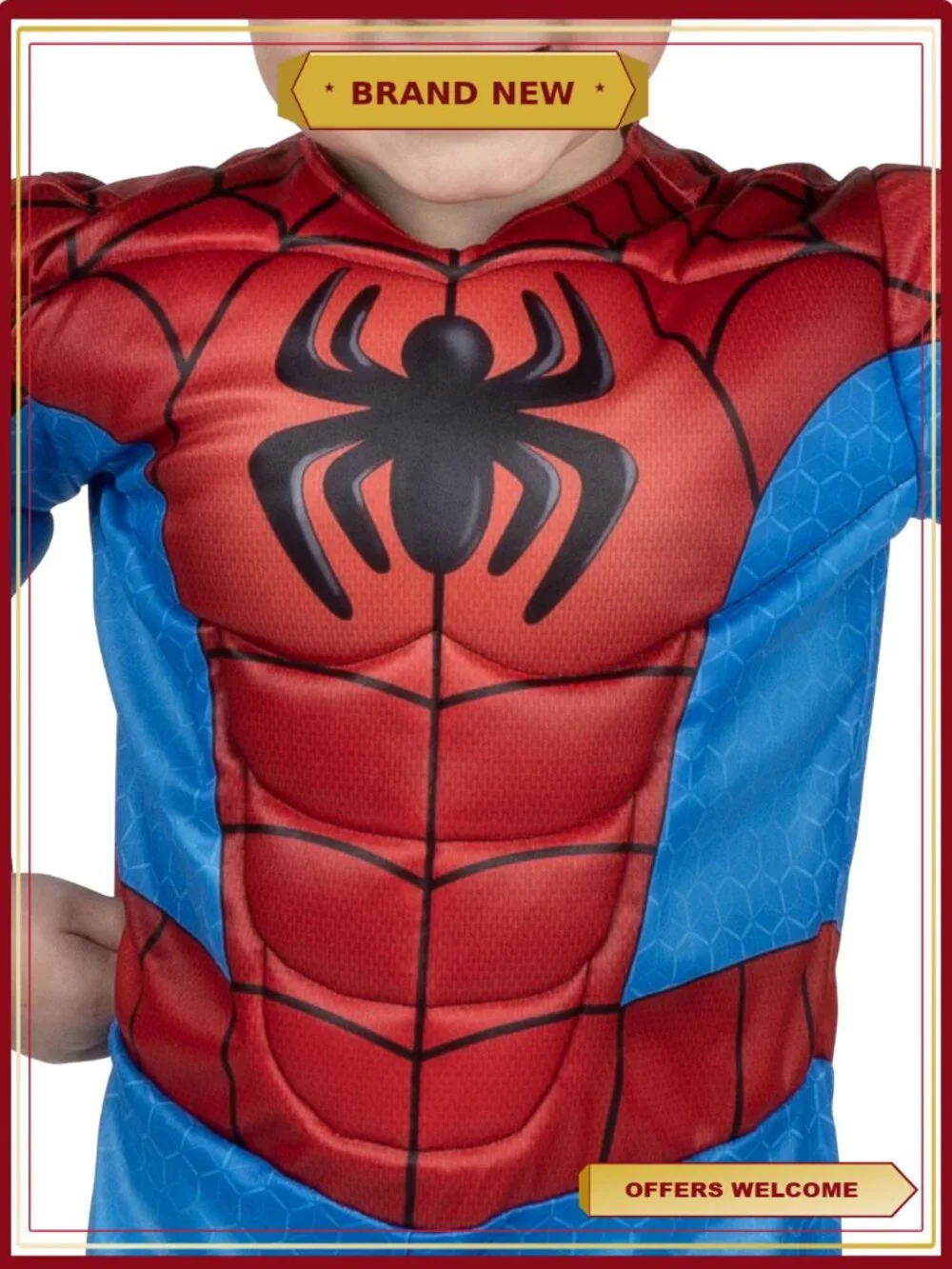 Toddler Halloween Costume Spiderman Jumpsuit with Mask Size 2T